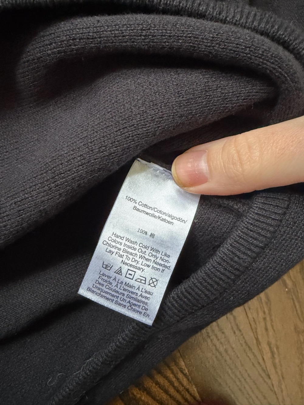 DKNY Black Sequin Logo Pullover - Picture 6 of 7
